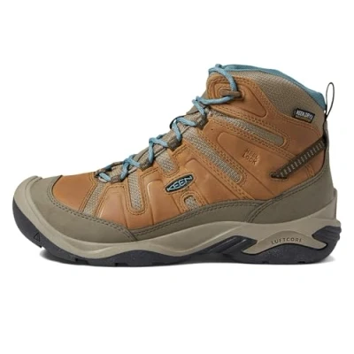 Afbeelding van Keen Circadia MID WP Outdoorschoenen, Dames, Maat: 40.5, Toasted coconut/north atlantic Leer en textiel