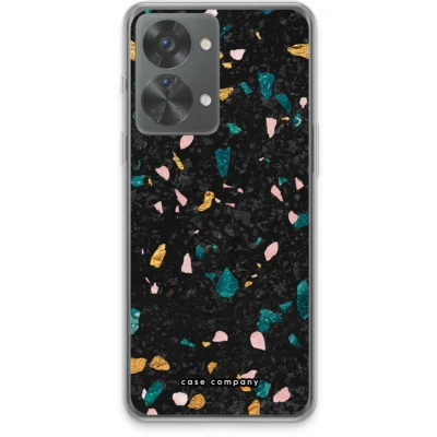 Afbeelding van Case Company® hoesje geschikt voor OnePlus Nord 2T Terrazzo N10 Soft Cover Telefoonhoesje Bescherming aan alle Kanten en Schermrand