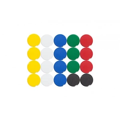 Afbeelding van Maul Magneet MAULpro (Ø x h) 34 mm 13 rond Wit, Geel, Rood, Blauw, Groen, Grijs, Zwart 20 stuk(s) 6178199