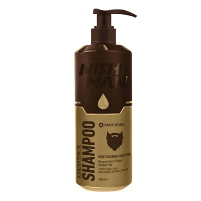 Afbeelding van Nish Man Baard en Snor Set Shampoo Conditioner Panthenol Parabenen Vrij met Argan Jajoba Amandel Olijf Olie van 2 200 + ML Fles