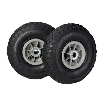 Afbeelding van Relaxdays steekwagenwiel 3.00 4 luchtband steekwagen reserve band 2 stuks 260x85 mm Zwart grijs