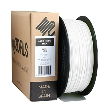 Image de 3DFILS Filament PETG blanc pour impression 3D (1,75 mm/1 kg, blanc)