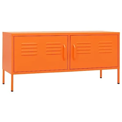 Image de vidaXL Meuble TV Orange 105x35x50 cm Acier336228