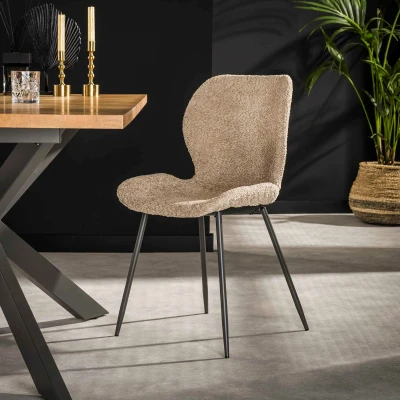 Afbeelding van Verona eetkamerstoel boucle zand