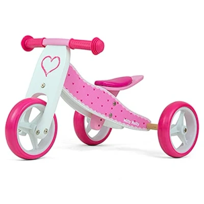 Afbeelding van Milly Mally Jake wiel met twee of drie wielen 1 tot 3 jaar houten harten