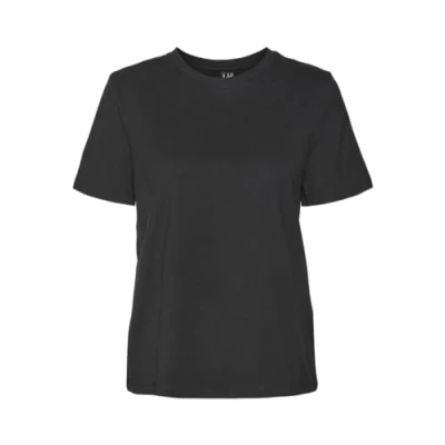 Image de VERO MODA Vmpaulina Ss Ga JRS Noos T shirt pour femme, Noir, S