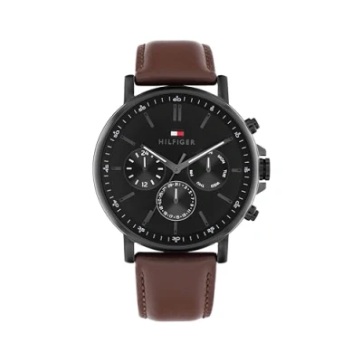 Afbeelding van Tommy Hilfiger Tyson Horloge, Heren, Maat: One Size, Brown/black