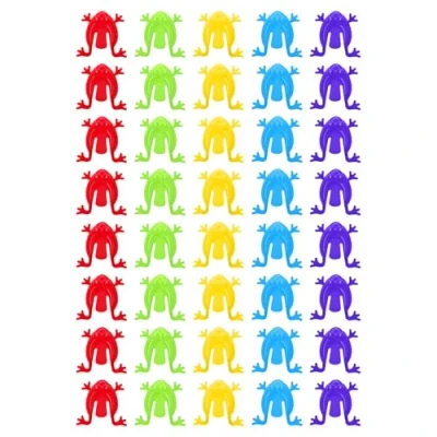 Afbeelding van CHROMACRAFT 40 pièces de grenouilles rebondissantes, jouets en plastique pour grenouilles, créatifs enfants, avec pression des doigts