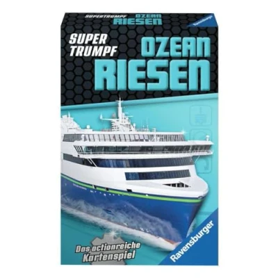 Afbeelding van Ravensburger Kaartspel, Supertrumpf Ozeanriesen 20698, kwartet en troefspel voor technische fans vanaf 7 jaar: het actievolle kaartspel