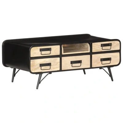 Afbeelding van Salontafel 100x50x40 cm massief mangohout