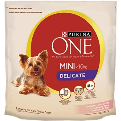 Afbeelding van 6x Purina One Delicate Mini Small hondenvoer Zalm 1.5kg