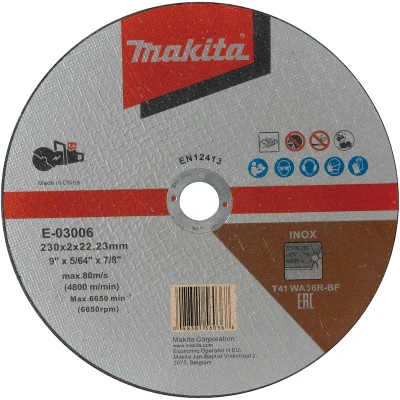 Afbeelding van Makita Doorslijpschijven 230x22,23x2,0mm RVS (25st) E 03006 25