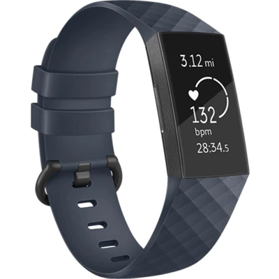 Afbeelding van iMoshion bandje Geschikt voor Fitbit Charge 4 / 3 Siliconen Donkerblauw