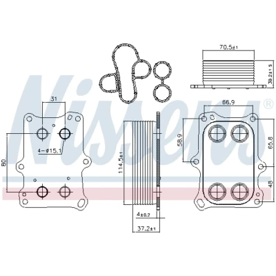 Afbeelding van Nissens Oliekoeler motorolie 90969