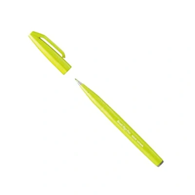 Afbeelding van Pentel SES15C K2X Brush Sign Pen Vezelpen met penseelachtige punt, limoengroen