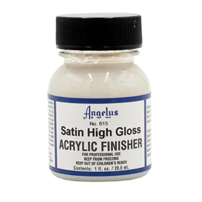 Afbeelding van Angelus Acrylic Finish vernish voor leren stoffen acrylbasis Satijnen Hoge Glans afwerking 29,5ml