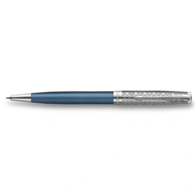 Afbeelding van Parker Sonnet Metal &amp; Blue Lacquer CT BP