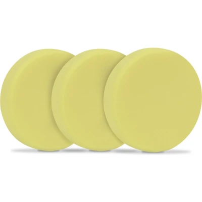 Afbeelding van VONROC Polijstschijven/Polijst pads schuim voor polijstmachines 125mm, 3 stuks Geel