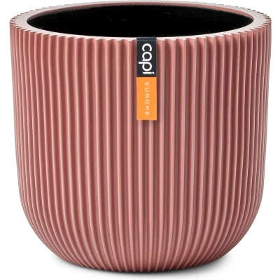 Afbeelding van Capi Europe Bloempot bol Groove Colours 17x15 Roze Opening Ø15.4 voor binnen 5 jaar garantie BGVPI133
