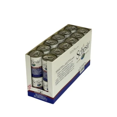 Afbeelding van Schesir Kat Blik Gelei Tonijn/Ansjovis Kattenvoer 24 x 140 g