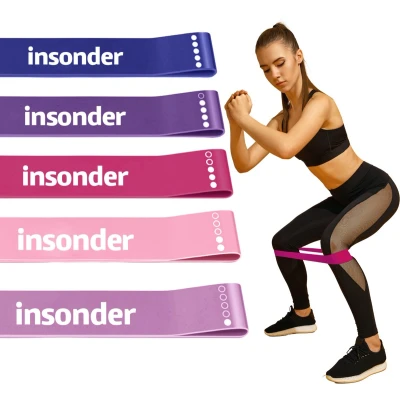Afbeelding van Insonder Weerstandsbanden Set Fitnessbanden Resistance Bands Loop Mini Inclusief Ebook