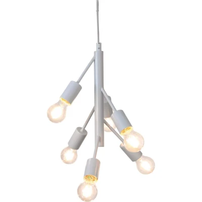 Afbeelding van MEO Modena Hanglamp Eetkamer &amp; Woonkamer Lamp 6 Lichtbronnen Modern Klassiek Interieur Wit