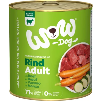 Afbeelding van 6x 800g WOW Adult Rundvlees Hondenvoer nat