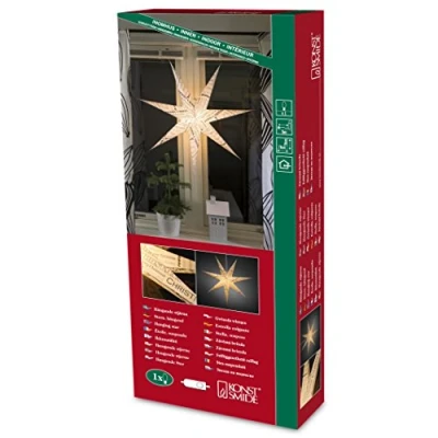 Afbeelding van Konstsmide 2985 270 Kerstster Gloeilamp, LED Wit, Zwart Standaard