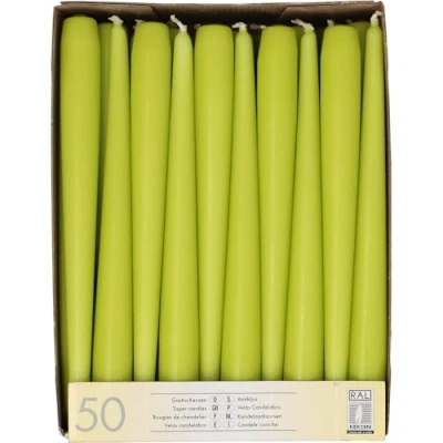 Afbeelding van Papstar 81113 kandelaarskaarsen, limoen, 2,2 x 25 cm, 50 stuks