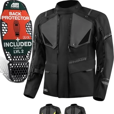 Afbeelding van SHIMA Runner Waterproof Zwart Textiele Motorjas Maat M Jas