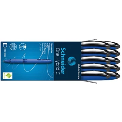 Afbeelding van Schneider One Hybrid C rollerball roller, vloeibaar, niet intrekbaar, lijndikte: 3 mm, zwart, 10 stuks