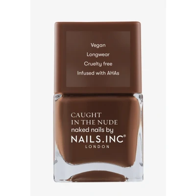 Afbeelding van Nails Inc Hawaii Beach Nagellak, natuurlijke bruine tint, voedende formule verrijkt met AHA voor gehydrateerde nagels, brede kwast optimale nagelkunst, veganistisch, langdurig en zonder
