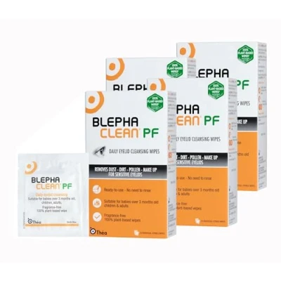 Afbeelding van Blephaclean PF 80 stuks dagelijkse oogliddoekjes, zachte reiniging voor oogleden en huid rond de ogen, geschikt baby&#039;s (ouder dan 3 maanden), kinderen volwassenen, 20