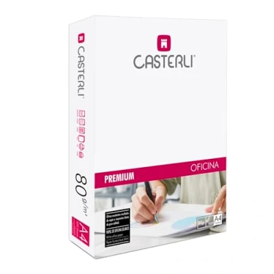 Afbeelding van CASTERLI 500 vellen DIN A4 wit 80g papier extra multifunctioneel voor printer 80 g/m² (A4, vellen)