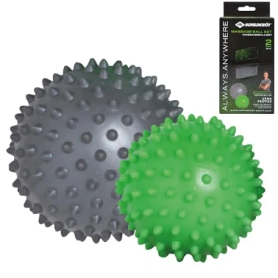 Afbeelding van Schildkröt Fitness Set 2 Massageballen Zacht En Hard PVC Groen/Antraciet