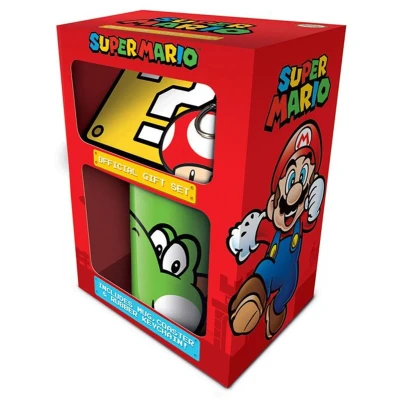 Afbeelding van Super Mario Yoshi geschenkdoos mok, onderzetter en sleutelhanger