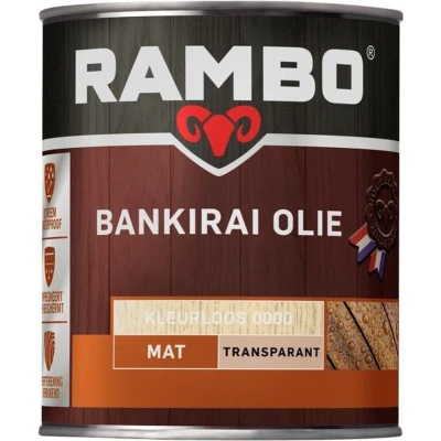 Afbeelding van Rambo Bankirai Olie Transparant 2,5 liter Houtolie