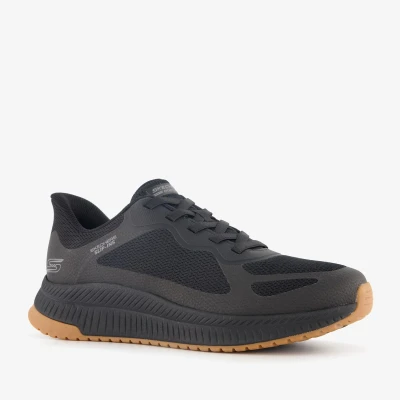 Afbeelding van Skechers Slip ins: Bob Sport Squad heren sneakers zwart bruin Maat 40 Extra comfort Memory Foam