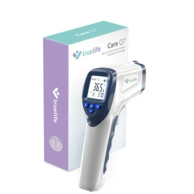 Afbeelding van TrueLife Q7 Contactloze infrarood voorhoofdthermometer voor baby&#039;s en volwassenen, koortsalarm, 2 in 1 digitale thermometer met snelle nauwkeurige aflezing, lcd display