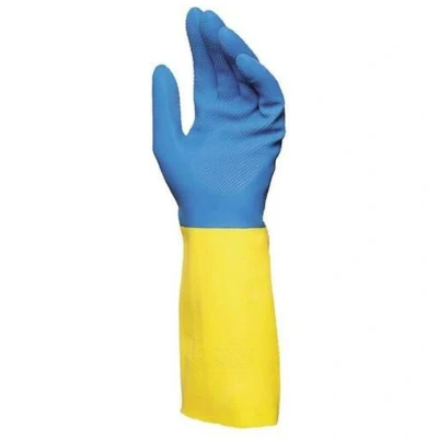 Afbeelding van MAPA Alto 405 waterdichte heavy duty werkhandschoenen blauw en geel L