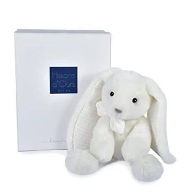 Image de Peluche lapin Preppy Chic 30CM Blanc Histoire d&#039;ours