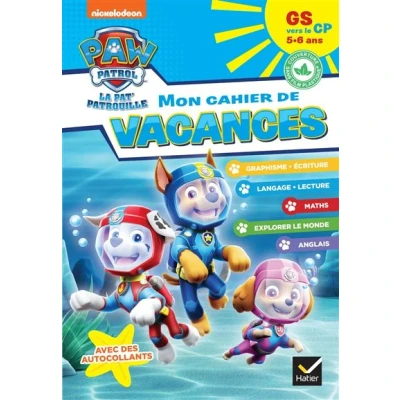 Image de Mon cahier de vacances Pat&#039;Patrouille 2025 GS vers le CP 5/6 ans