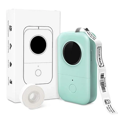 Image de Phomemo Machine d&#039;autocollants D30 Impression en 1 clic Imprimante d&#039;étiquettes thermiques portable prédécoupée, compatible avec iOS Android pour entreprise, maison, bureau, vert