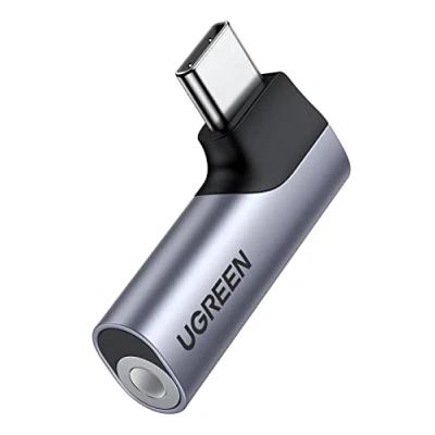 Afbeelding van UGREEN USB C naar 3.5mm Jack Adapter met DAC Chip Compatibel Galaxy S22 S21, iPad Mini 6 2021, Pro Air 4 2020, Huawei P40 P30 enz. (Grijs)