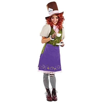 Afbeelding van Fun Shack Paarse gekke hoedenmaker kostuum voor dames maat L