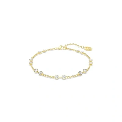 Image de Swarovski Strand Remix Collection, Taille ronde, Blanc, Placage de ton or