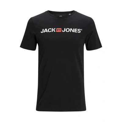 Afbeelding van Jack &amp; Jones Jjecorp LOGO CREW NECK Tshirt print, Heren, Maat: Large, Black