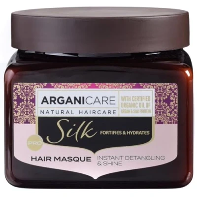 Afbeelding van Arganicare Fortifying Hair Masque Instant Detangling And Shine Argam &amp; Silk Protein 500 Ml