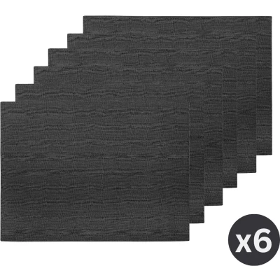 Afbeelding van Placemat TRITON, SET/6, 33x45cm, zwart