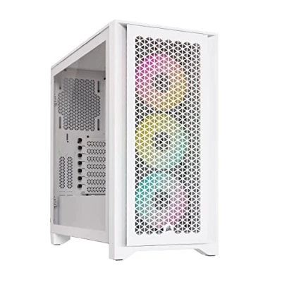 Afbeelding van Corsair iCUE 4000D RGB Midi tower PC behuizing Wit